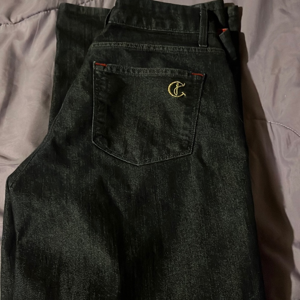 Dark wash blue jeans